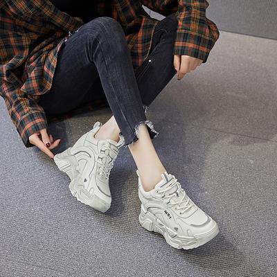 Innere Höheneinlage Herbst und Winter 1 Neue Papa-Schuhe Plateau Netz Kleine Schmutzige Schuhe Sport- und Freizeitschuhe