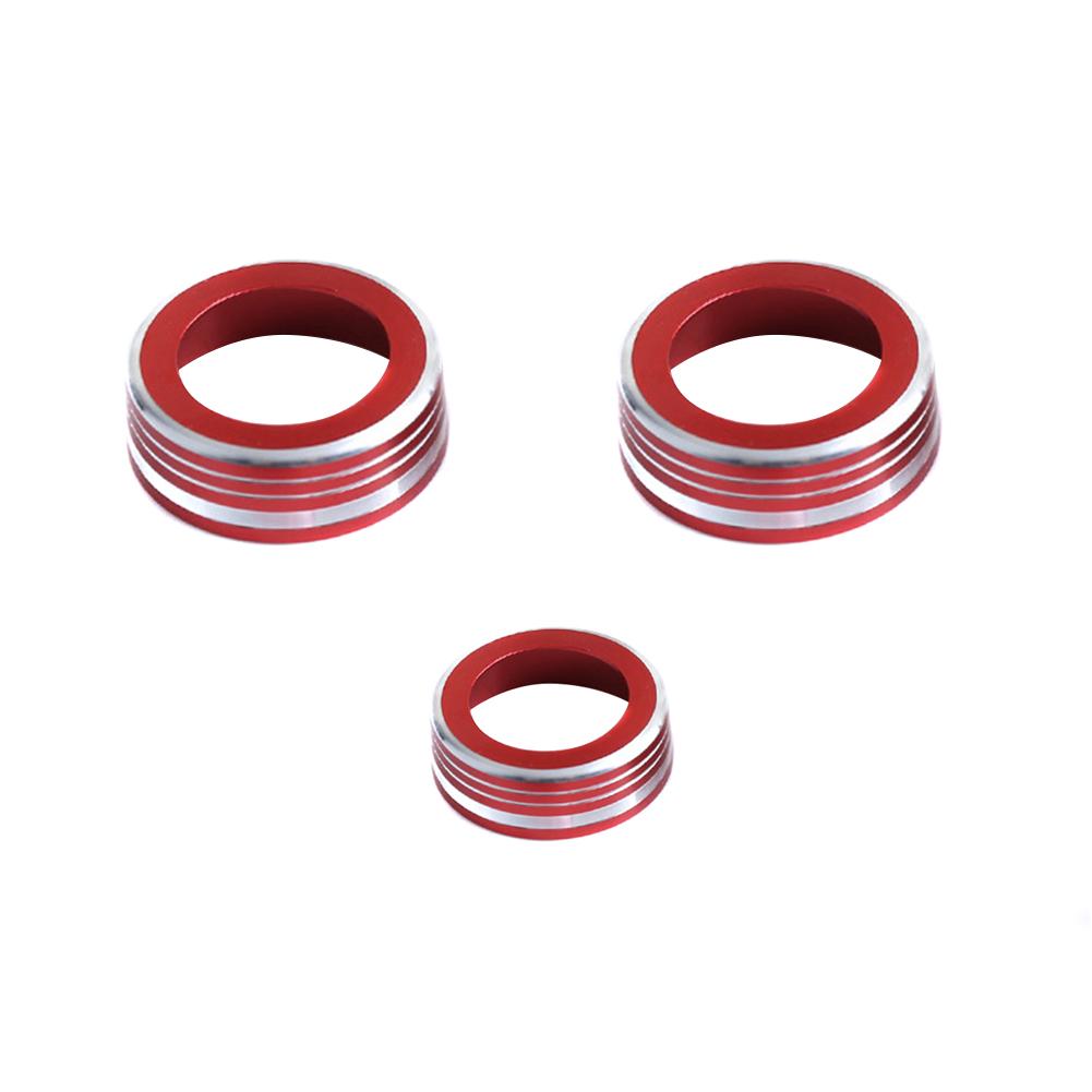 

3 шт. Накладки-кнопки на кондиционер автомобиля, регулятор громкости, ручка настройки, наклейки для Honda CRV 2017 2018 2019, автоаксессуары красный