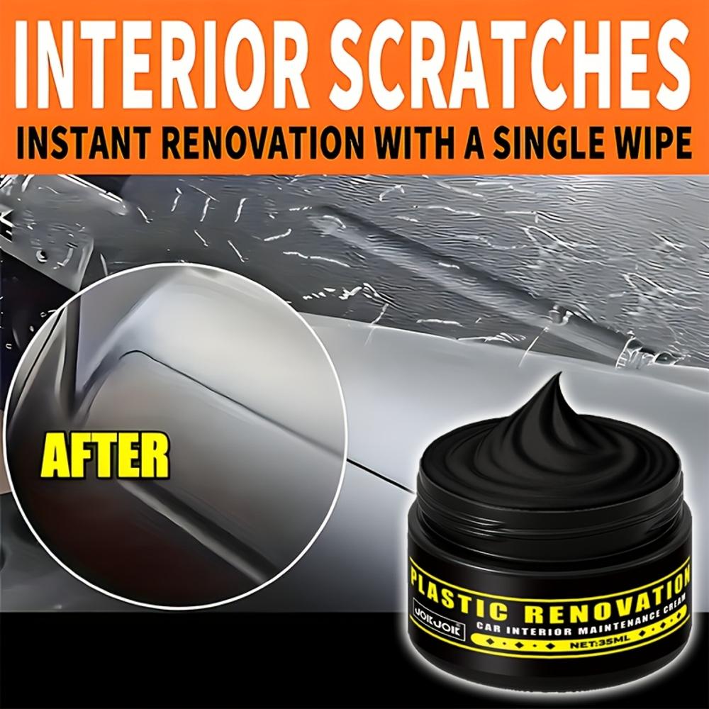 JOKJOK Premium Plastic Restorer Cream - Car Interior & Exterior Restorer, Scratch Repair & Shine Polish, Long-Lasting Protective