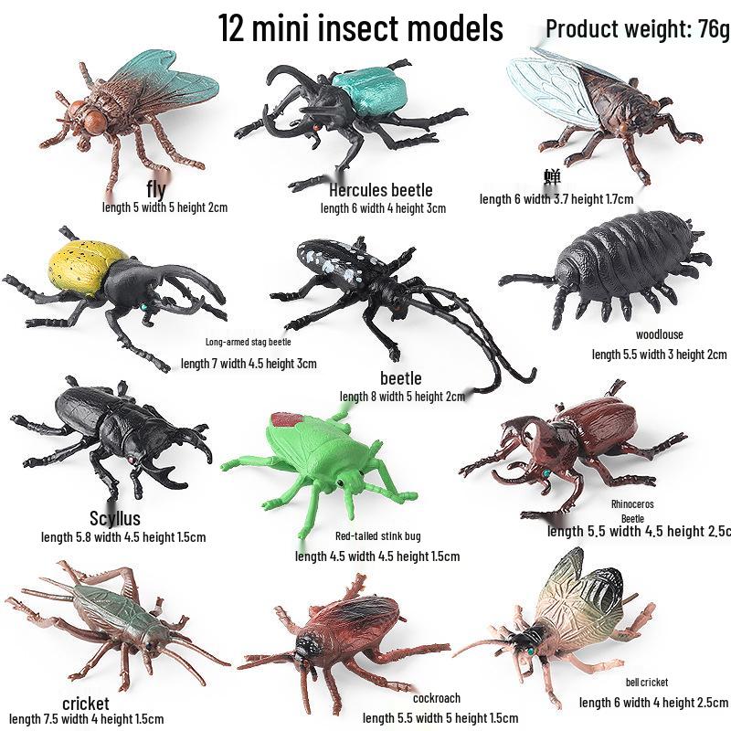 Interactive Insect Toy Set: Butterfly, Bee, Ladybug, Dragonfly, Centipede, Ant, Scorpion, Mantis, Spider