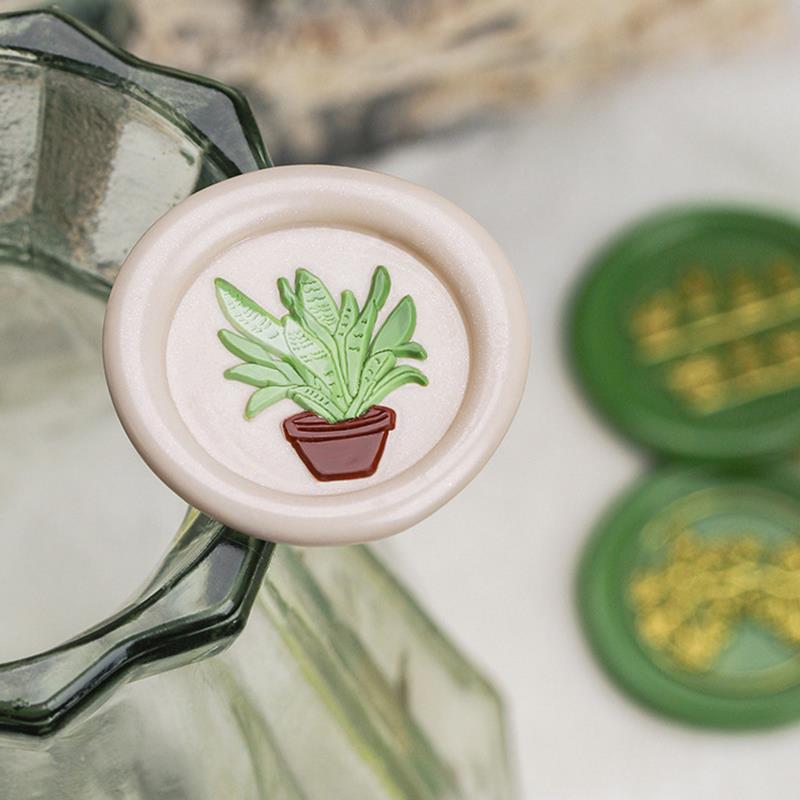 DIY Retro Antique Metal Plant Sealing Wax Seal Stamp For DIY Wedding Invitations Decor Ancient Wax Stamp Craft