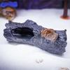 Simulation Hollow Tree Trunk Ornament Lifelike Aquarium Shrimp Hide  Fish Tank
