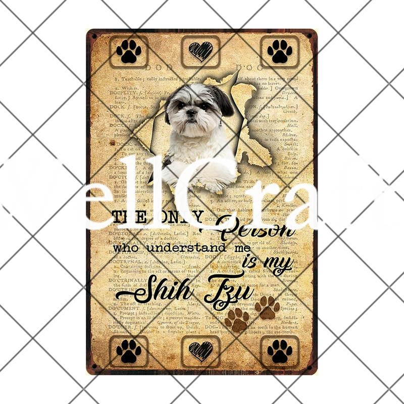 [ Wellcraft ] Pet Shih Tzu Dog You Are My Sunshine Beer Bath Shop Art Metal Tin Sign Wall Poster Iron Painting Pub D-14 20*30 CM
