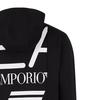 Emporio Armani Ss22 Letter And Number Print Hooded Casual Long Sleeve Sweatshirt Men sweatshirt Black 6LPM57PJHDZ-1200