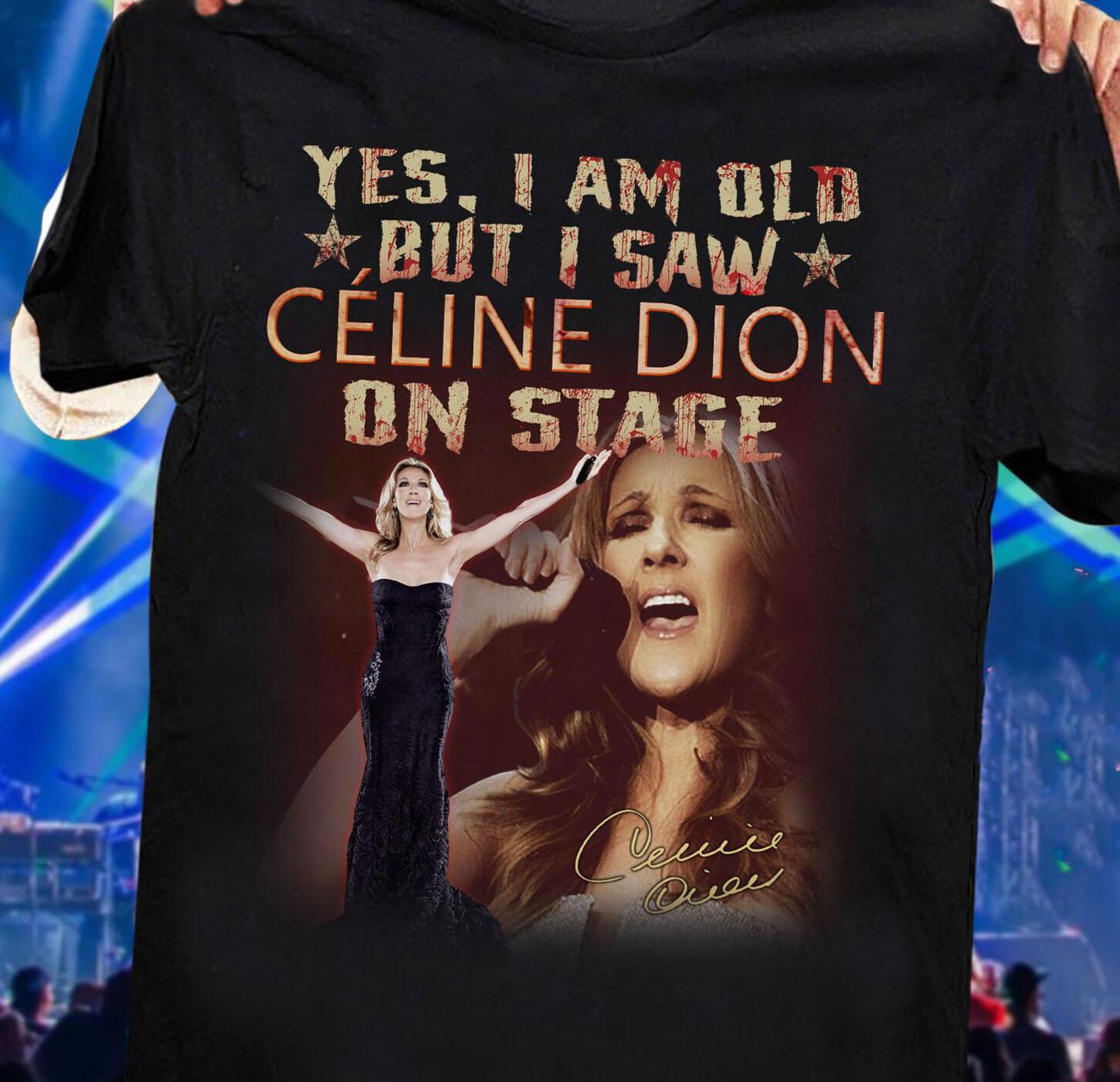 Celine Dion Concert Signed Men T-shirt Black Cotton Tee All Sizes S-4XL MI041 S разноцветный