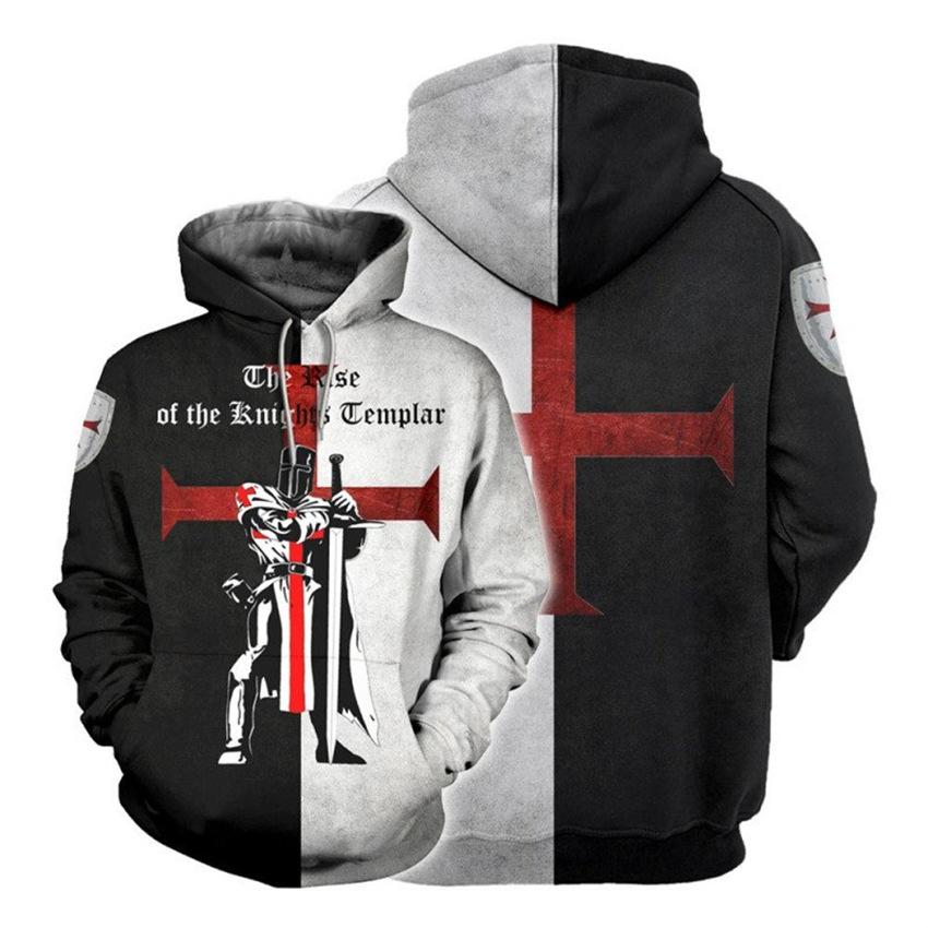 Новая толстовка с капюшоном Knights Templar 3D Printed Men s Trendy Sweatshirt Game Around Sweatshirt S