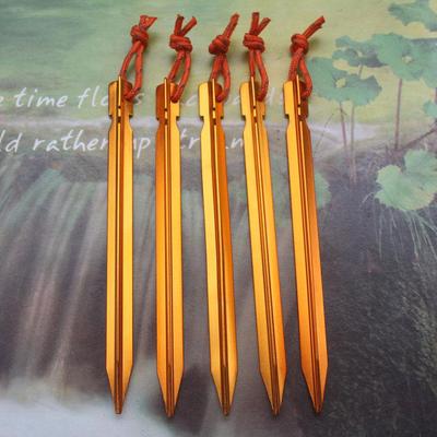 18cm Aluminum Alloy Outdoor Tent Stakes with Reflective Rope