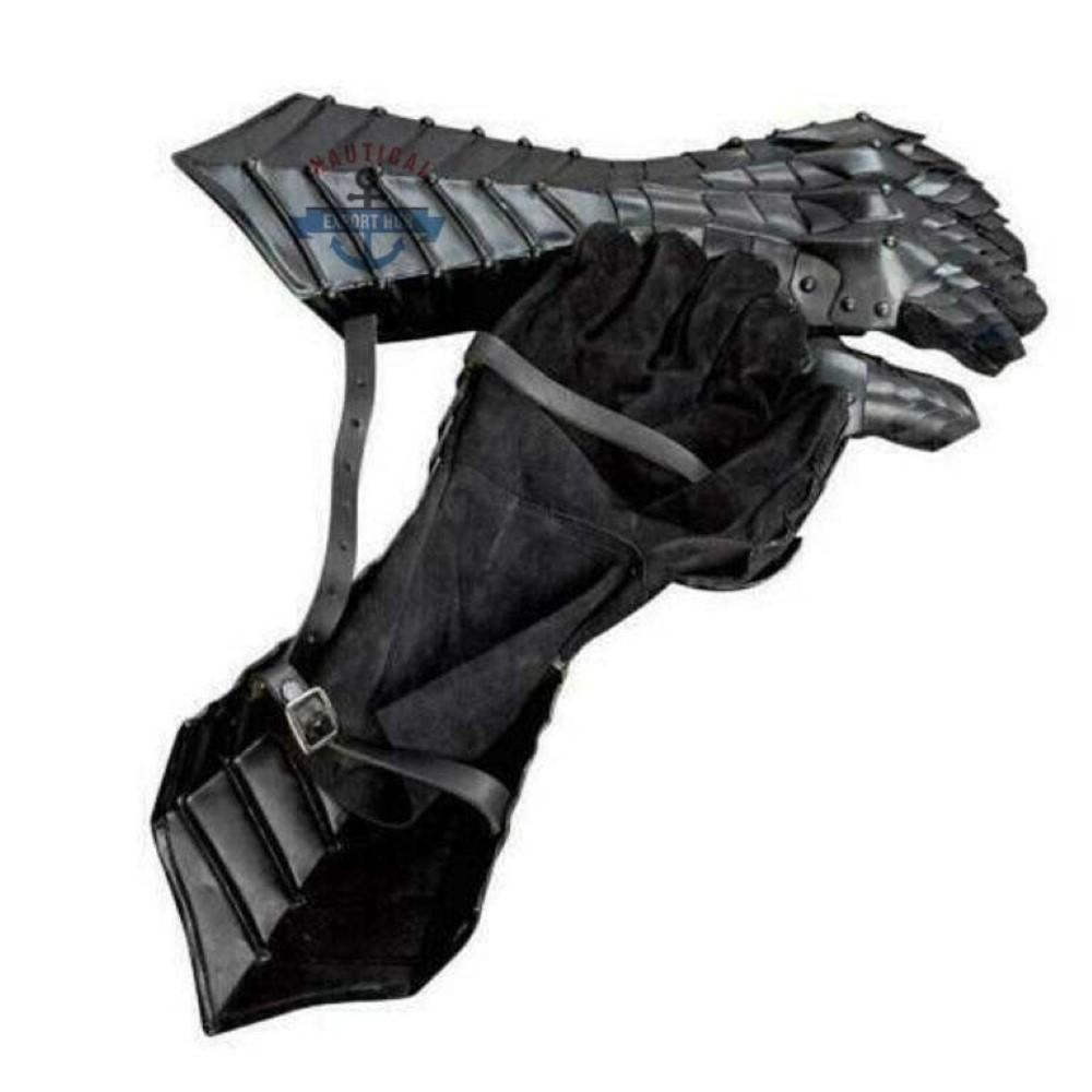 Medieval Silver Nazgul Gauntlets Unisex Steel Armor Gloves Crusader Costume