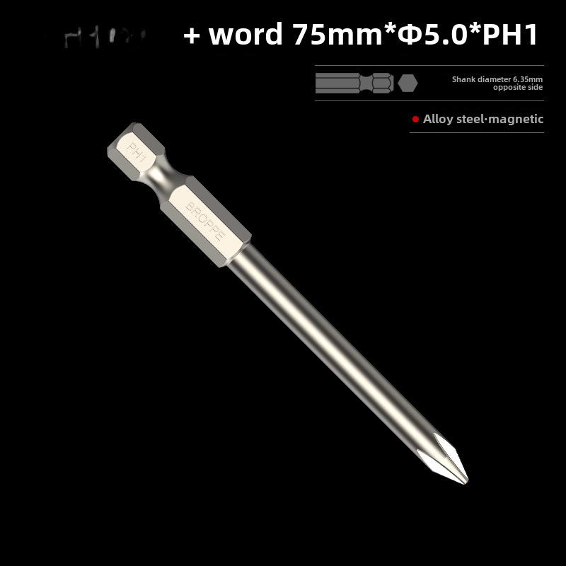 BROPPE Magnetic Cross Screwdriver with Electric Drill and Pneumatic Nozzle Head