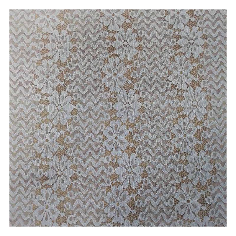 Wavy Floral Polyester Lace Evening Gown Cheongsam Wedding Dress Fabric