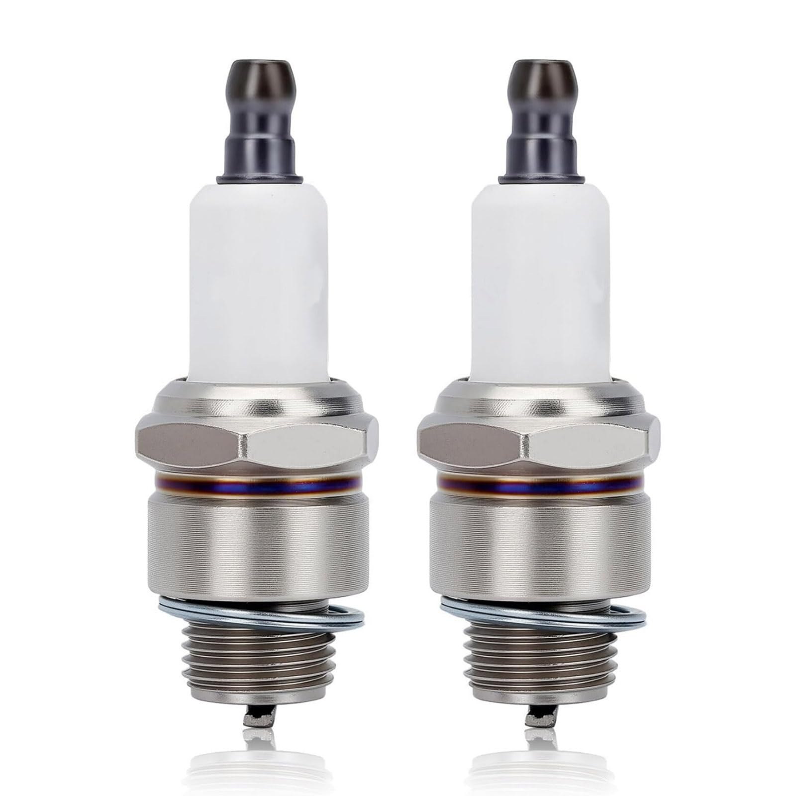 Lawn mower spark plug set of 2 for Champion RJ19LM,