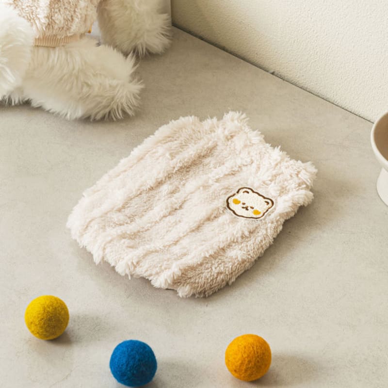 [Pet] Útulná zimní kravata S Bílá