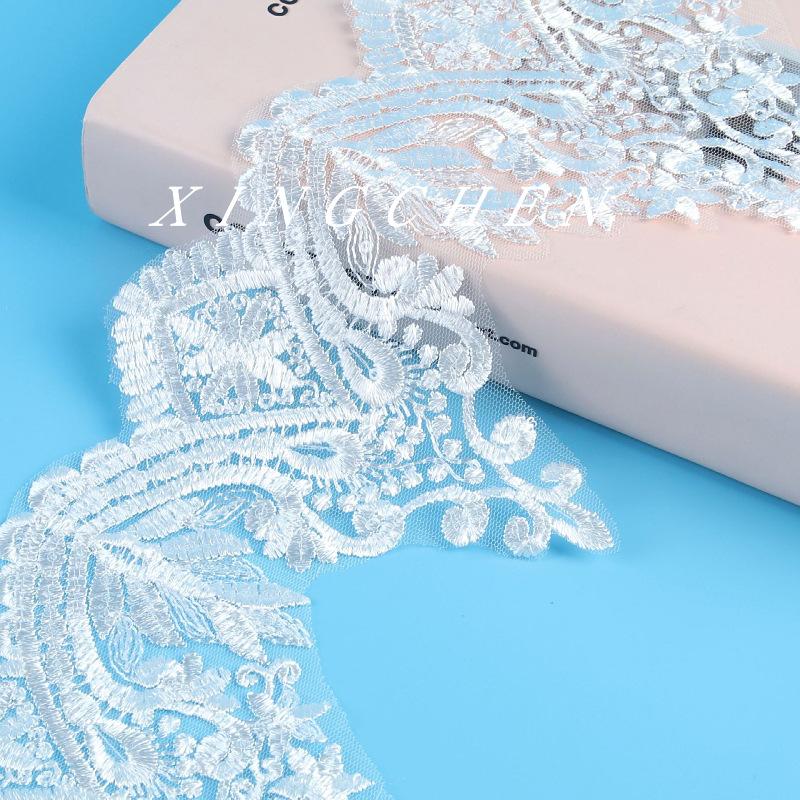 Width 18Cm Flat Embroidery Sequin Embroidery, Three-Centimeter Transparent Sheet, Wedding Dress Decoration Skirt Clothing Accessories
