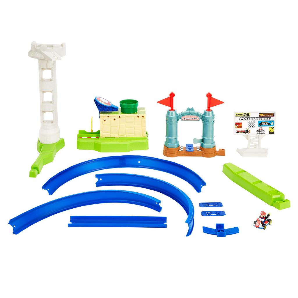 Hot Wheels Mario Kart Circuit Course 1 Mario HGK59 (Includes Kart) [Miniature Car] [Playset] [Ages 5+] [Gift]