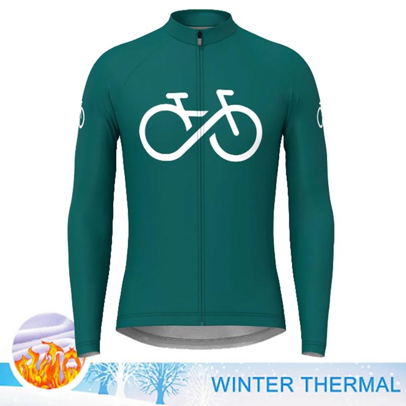 Bicycle Wear 2025 Winter Warm Jacket Men Cycling Clothes Thermal Fleece Long Sleeve Shirts Maillot Ciclismo Mountain Bike Clothing