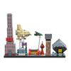 MOC Futurama Skyline Model Building Blocks DIY Creative Planet Express Ship Robot Arms Apts Architecture Bricks Toy Adult Gift