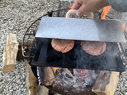 (17) Steaming Lid for Robata Grills and Aburiya Grills, Suitable Size for BBQ Iron Plates, 150mm X 250mm, Height 60mm