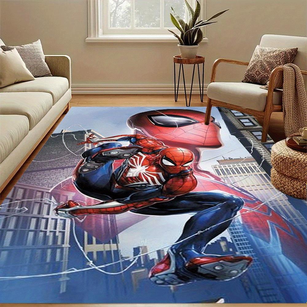 1pz Tappeto Area Tappeto Spider-man, Camera da Letto e Sala Giochi Durevole, Resistente alle Macchie e Facile da Pulire, Soggiorno