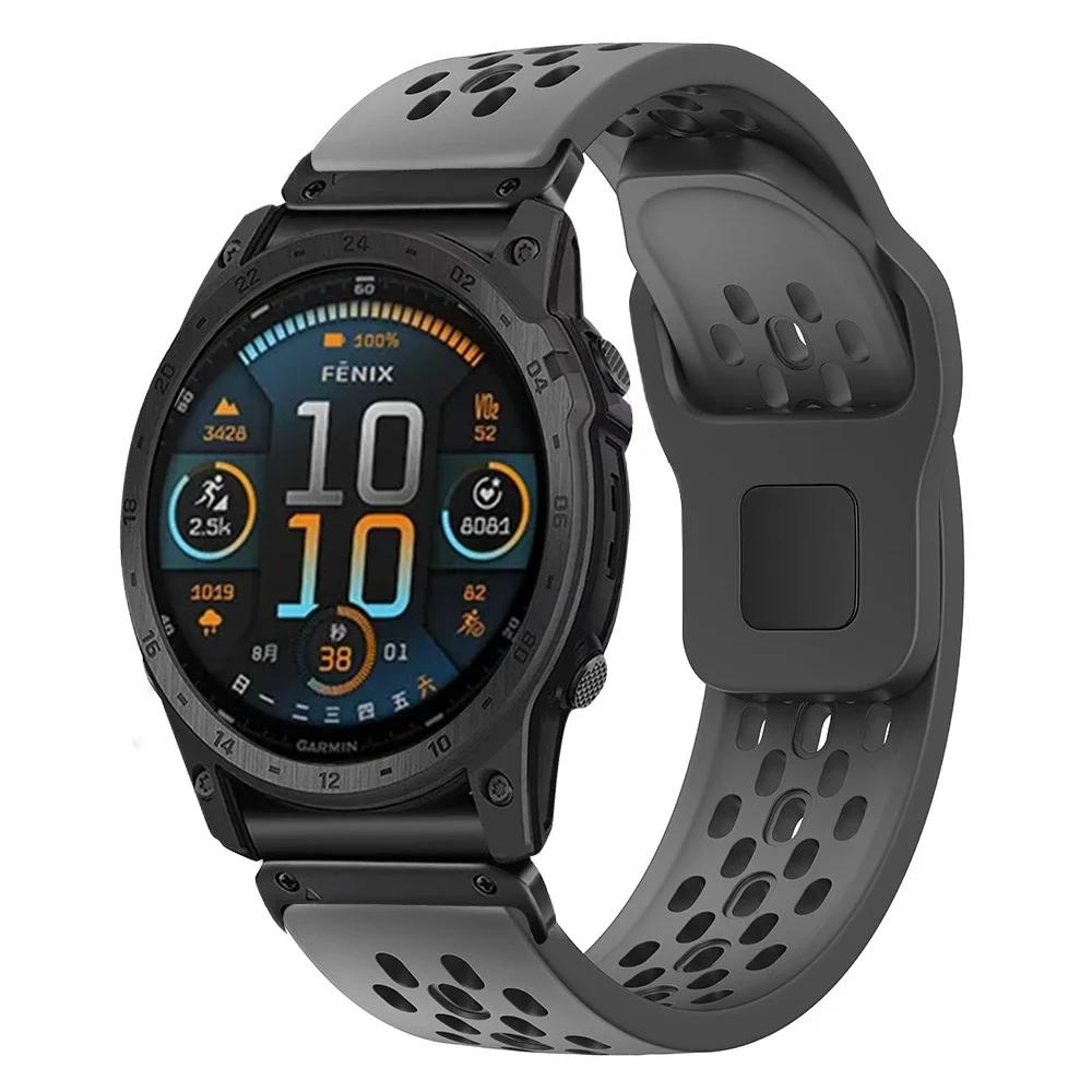 20 22 26mm For Garmin Fenix 8 51mm 7X 7 Pro Fenix 6X 6 5X 5Plus Tactix 7 Quick Fit Sports Silicone Band Forerunner 965 945 Strap
