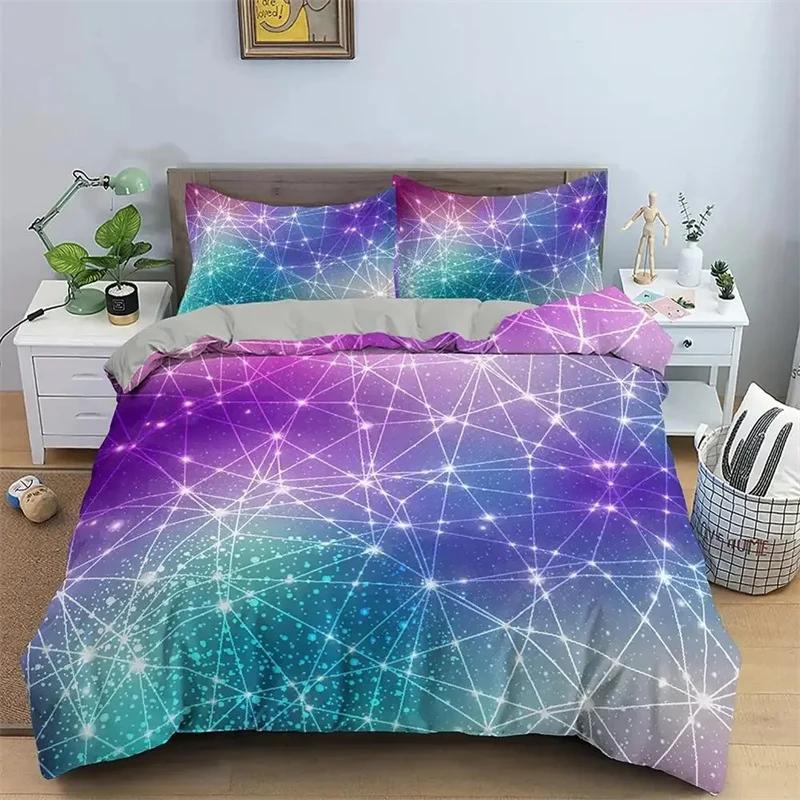 3D Printing Beding Set High-End Premium Soft Duvet Cover With Pilowcase Comfortable Quilt Cover Quen King Beding Stary Sky Patern Warm Comforter Cover