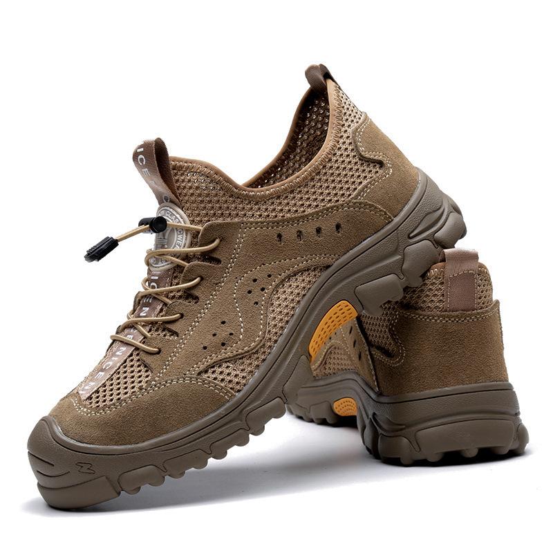 Oulylan Men Anti-Puncture Anti-Smash Labor Boots High-Quality Steel Toe Work Footwear Summer Breathable Anti-Slip Safety Shoes