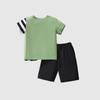 Summer New Children'S Suit Trend Pattern Printing Middle And Small Children Short-Sleeved T-Shirt Two-Piece Set