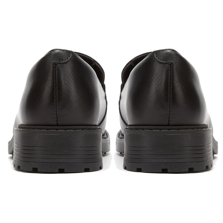 Clarks Leather Tassel Detail Fashion Thick Sole Loafers Women loafers Black 261616655