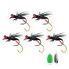 5Pcs Bionic Fishing Baits with Sharp Hook Compact Design Portable Rotatable Saltwater Freshwater Swimbaits Fly Fishing Lures