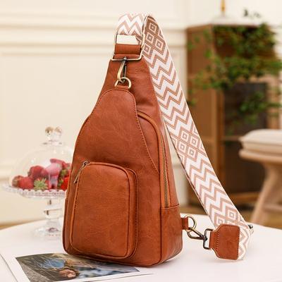 Borsa pettorale morbida in pelle da donna alla moda Borsa a tracolla messenger femminile di lusso Zaino per shopping e viaggi Borsa a mano portatile casual da donna