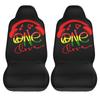 Rasta Reggae Retro Vintage Zonsondergang Jamaica Vakantie Patroon Autostoelhoes 2 stuks Universele Voorste Beschermer Accessoires Kussenset