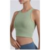 Women's sleeveless yoga exercise breathable top