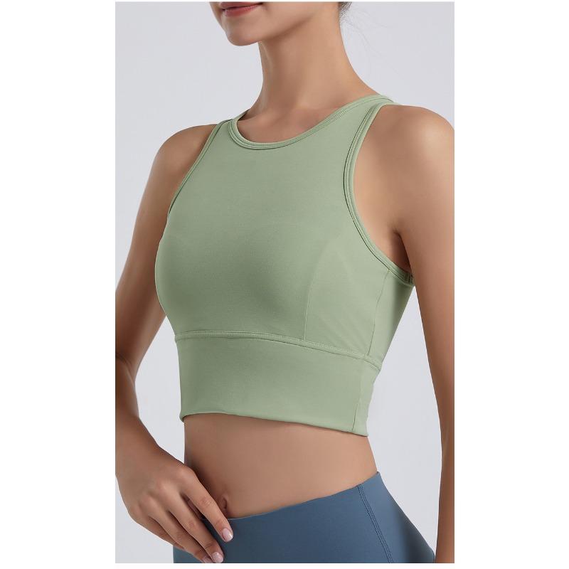 Women's sleeveless yoga exercise breathable top