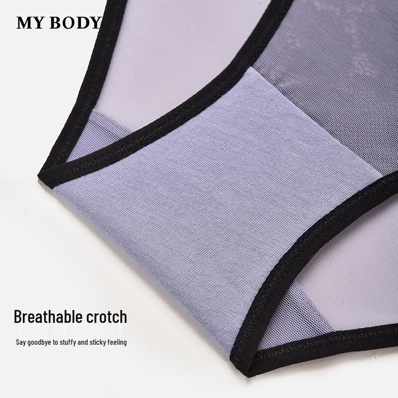 Mybody Women's Sexy Eyelash Lace Low-Rise Briefs