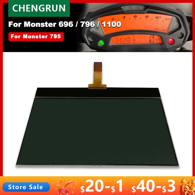 LCD Display for Ducati Monster 796 1100 696 795 LCD Screen Ultra Thin Speedometer Motorcycle Guages Instrument Accessories