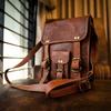 Goat Leather Messenger Briefcase Cross Body Men Handbag Shoulder S Bag Brown New