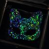Stylish Costume Masque for Events Cat Masquerade Masque, Sparkly Sequins/Velvet/Black Half Face Comfortable Plastic Adults Women Men Halloween