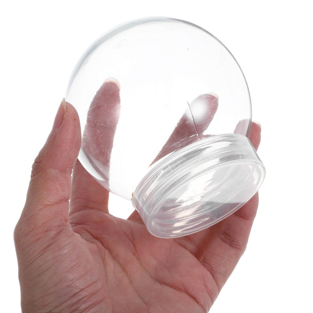 10pcs Diy Snow Water Clear Plastic Christmas Crafts Transparent Globe Mold For Decorations Beginners Ball Shape Glitter Beads