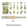 50pcs/pack Butterfly Fairy PET Stickers DIY Scrapbooking Planner Collage Stationery Aesthetics Decor Flower Stickers