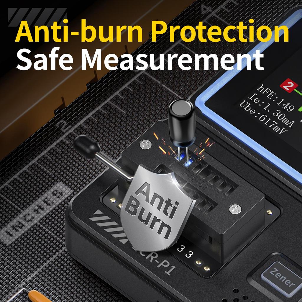 FNIRSI LCR-P1 Tester tranzistorů Multimetr Dioda Trioda Kapacitní Měřič odporu ESR MOSFET IR Multifunkční Anti-burn
