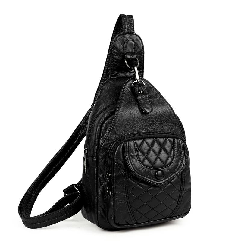 Soft Leather Shoulder Bag Women's Chest Bag Soft Leather Crossbody Bag Travel Satchel