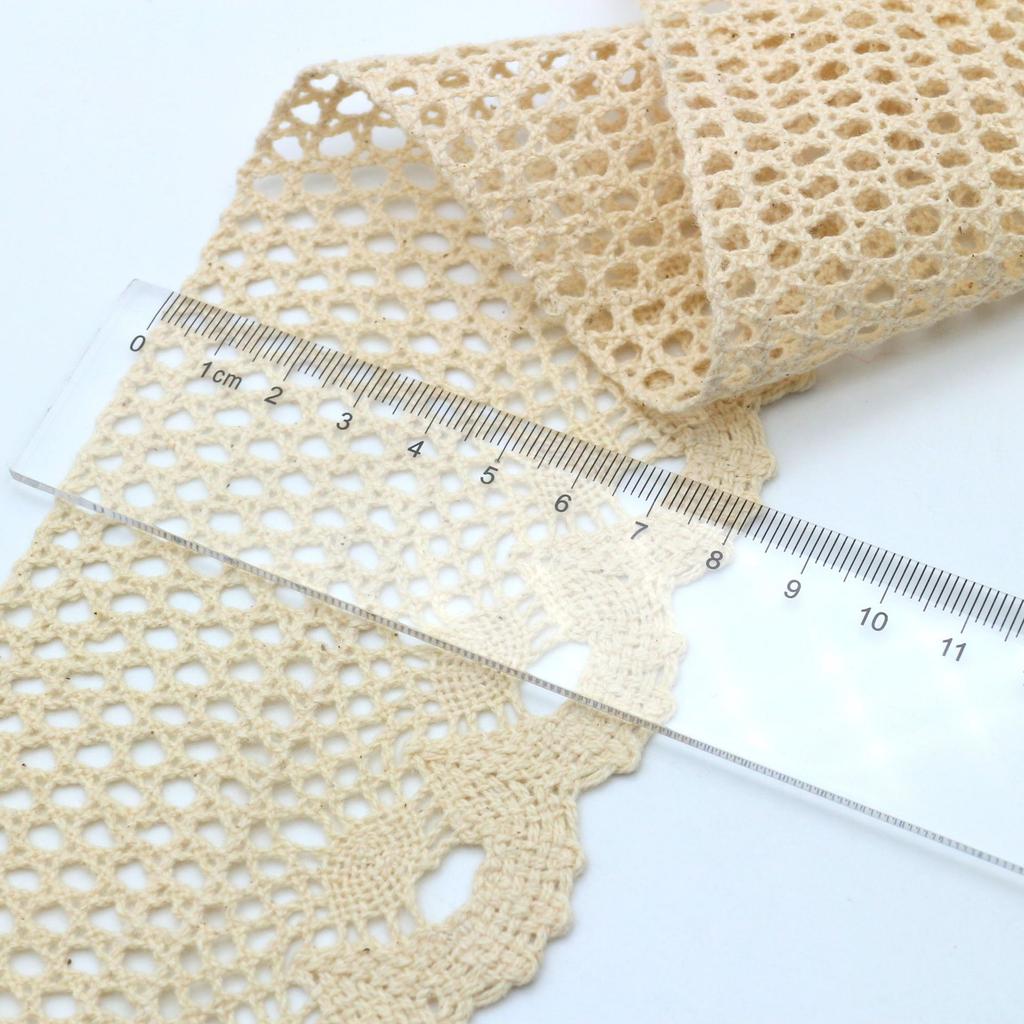 Cotton Thread Lace Tablecloth Handmade Hanfu Decorative Accessories Lace Exquisite Hollow Lace Accessories Lace