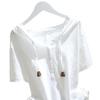 Women's 2025 Hooded Short-Sleeve Loose-Fit Slimming Pullover T-Shirt for Spring/Summer
