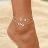 Letter Double Foot Chain Infinite Love Chain Women's Foot Chain Summer Gift Beach Gift For Mother