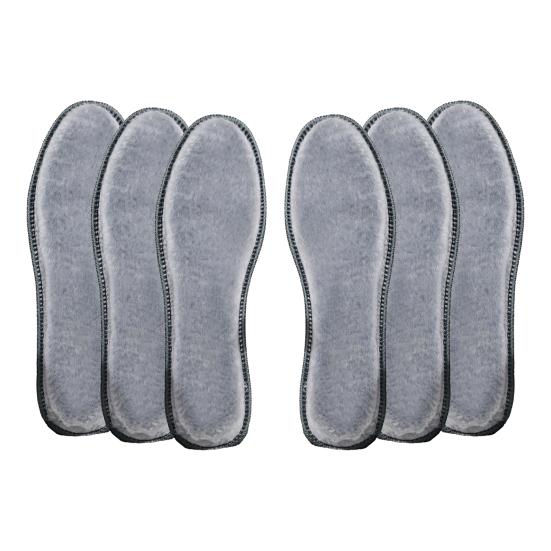 Yousheng 3 Pairs Thermal Fleece Lined Shoe Insoles Thick Warm Comfort Cushion for Cold Weather Breathable Moisture Wicking Insoles