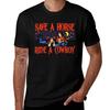 Save A Horse Ride A Cowboy Tshirt All Match Basic Short Sleeve Top
