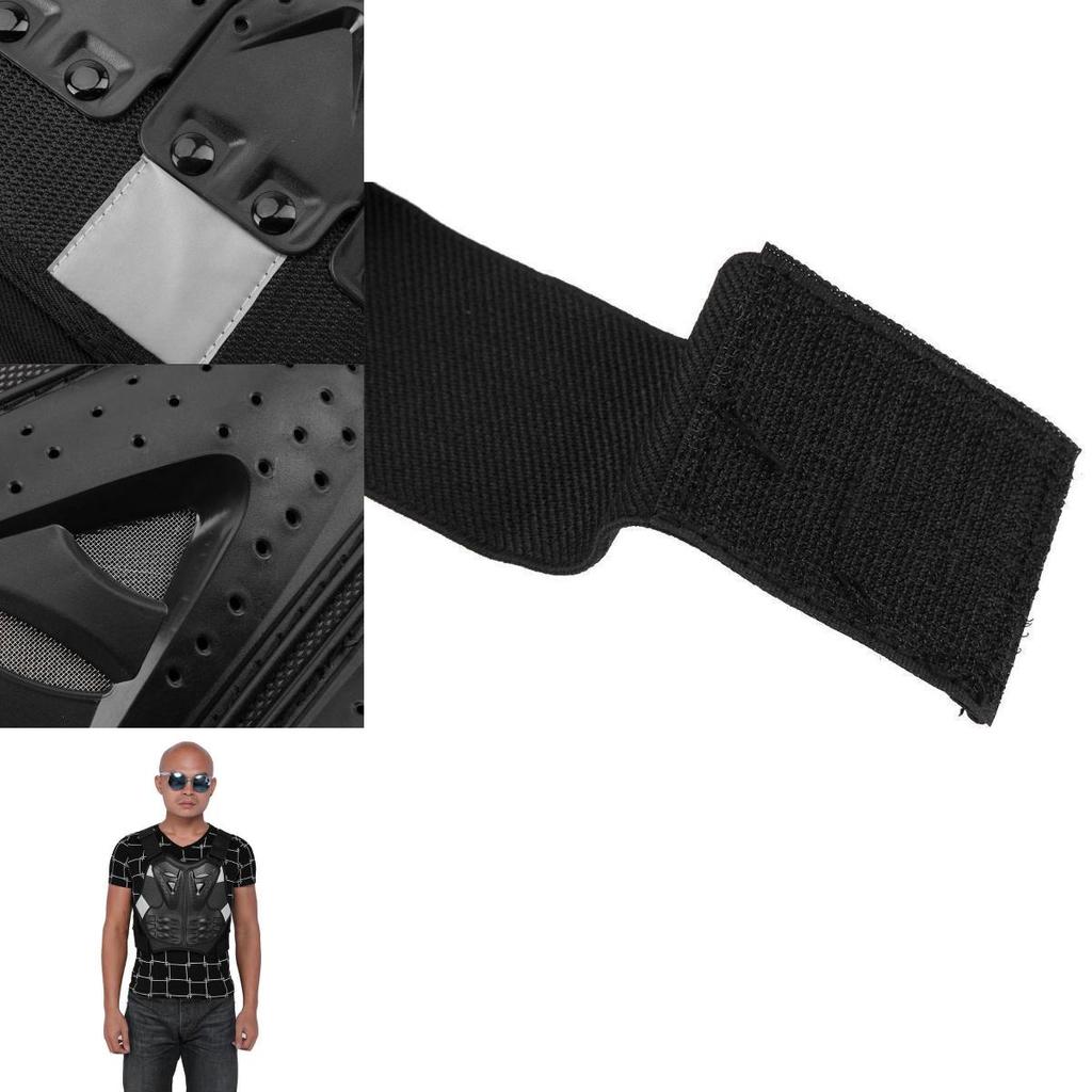 Praktische Schwarze Motocross Rennsport Rüstung Motorrad Fahr Körper Schutz Jacke Mit Verstärkter PE Schale Und Verstellbaren Gurten