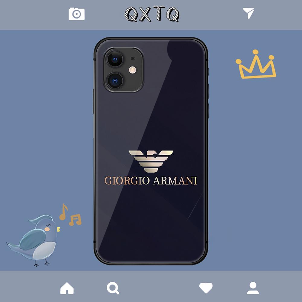 Custodia Logo Marchio Italiano Armanis Per iPhone Samsung Galaxy Redmi Note S 17 16 15 14 13 20 24 25 54 Pro Max Ultra Fe Copertura in Vetro Temperato