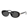 & Co.. Logo-Platte Metall Oval Sonnenbrille Unisex-Sonnenbrille Schwarz 0TF4242D-8361S454