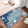 Ocean Beach Shell And Starfish Printed Floor Door Bath Mat Anti-Slip Outdoor Doormat Bedroom Balcony Entrance Rug Carpet Footpad