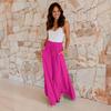 Women's Summer Wide-Leg Tie-Waist Commuter Pants